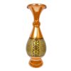 Persian Decorative Copper Vase Handcrafted with Khatamkari Marquetry Art Familla