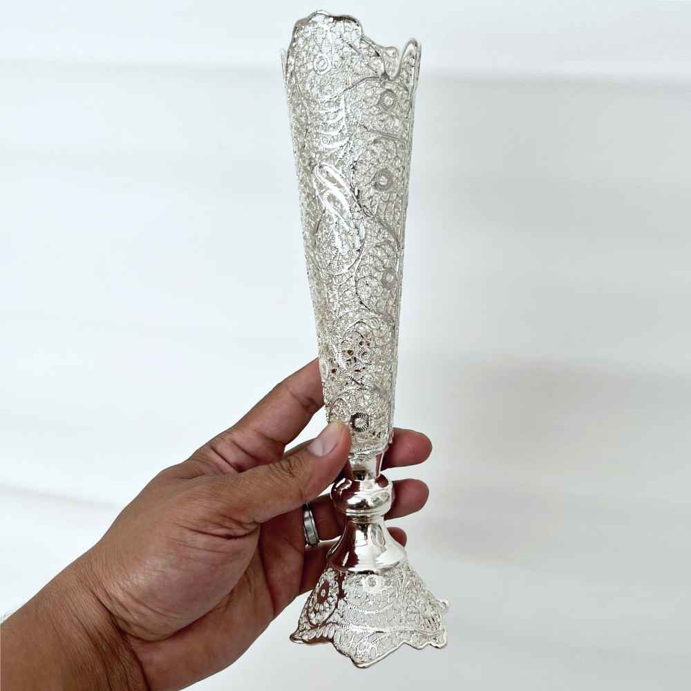 Handcrafted Persian Filigree Decorative Vase Zina