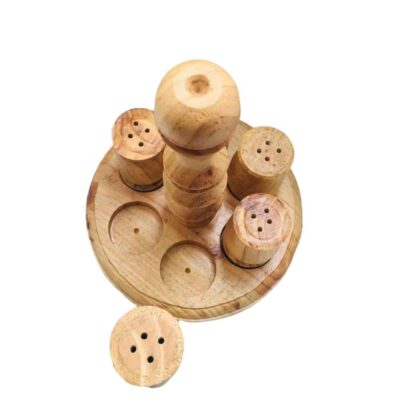Set of Wooden Salt & Pepper Shakers Haleh