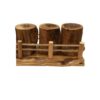 Set of Wooden Salt & Pepper Shakers Paradise