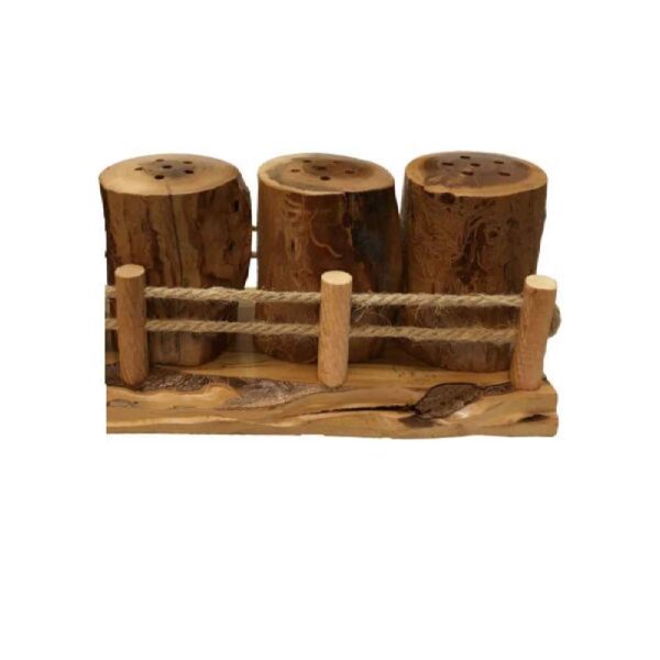 Set of Wooden Salt & Pepper Shakers Paradise