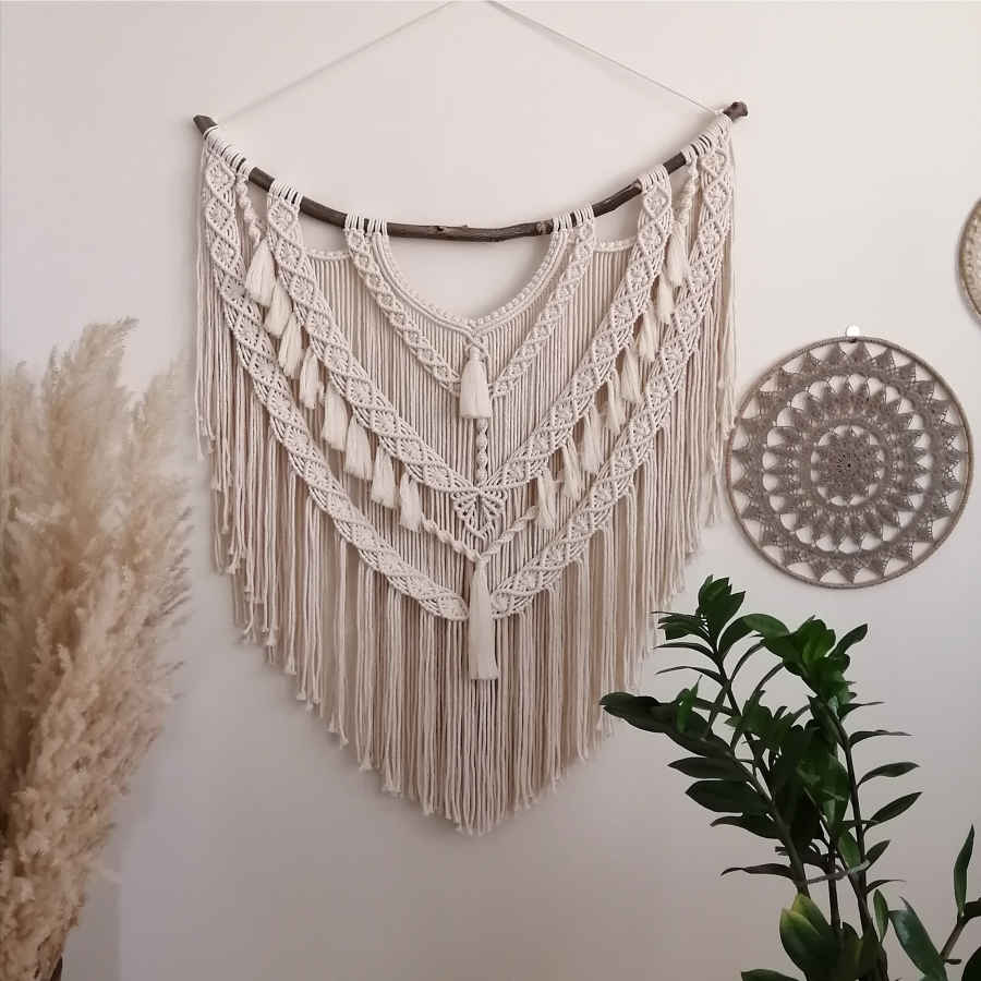 Macrame Wall Hanging Tapestry Art Bohemian Antic