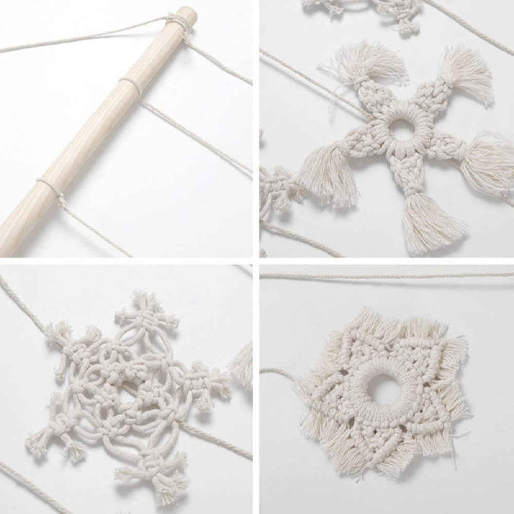 Macrame Wall Hanging Tapestry Art Bohemian Snow