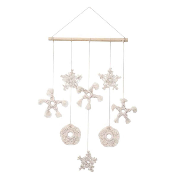 Macrame Wall Hanging Tapestry Art Bohemian Snow