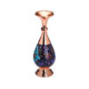 Decorative Copper Vase Hand-Painted with Persian Minakari Enamel Lux