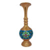 Decorative Copper Vase Hand-Painted with Persian Minakari Enamel Pardaz