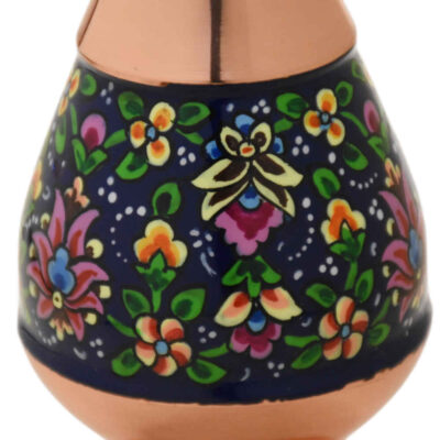 Decorative Copper Vase Hand-Painted with Persian Minakari Enamel Samira