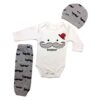 Set of 3 Newborn Baby Clothes Model Mustache