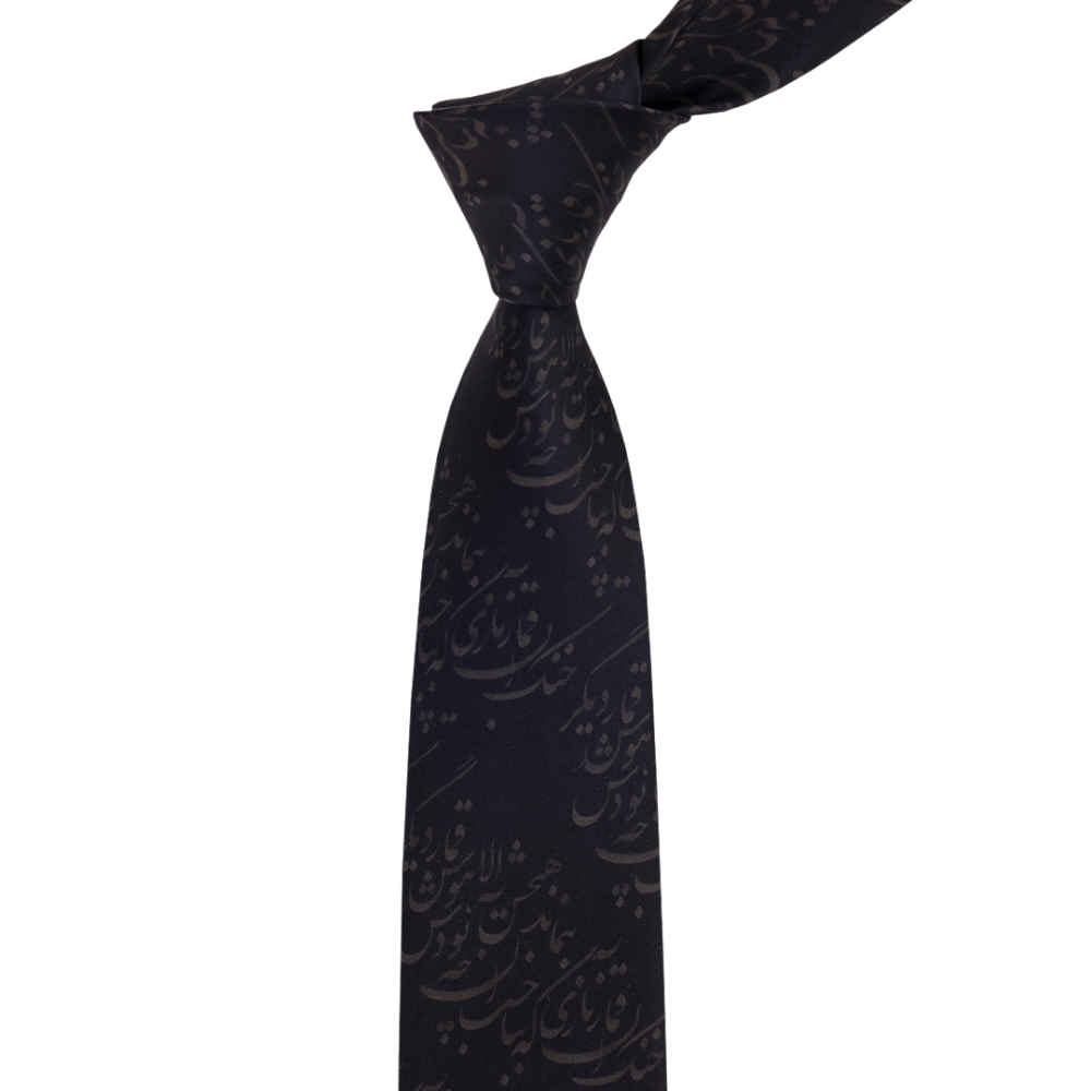 Men’s Necktie – Persian Inspired Artistic Calligraphy Nastaliq