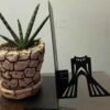 Persian Metal Art Bookend for Shelf with the Design Azadi Tower