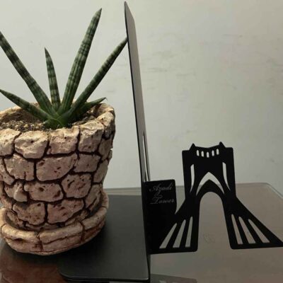 Azadi Tower Design Persian Metal Art Bookend – Great for Modern Iranian Spaces