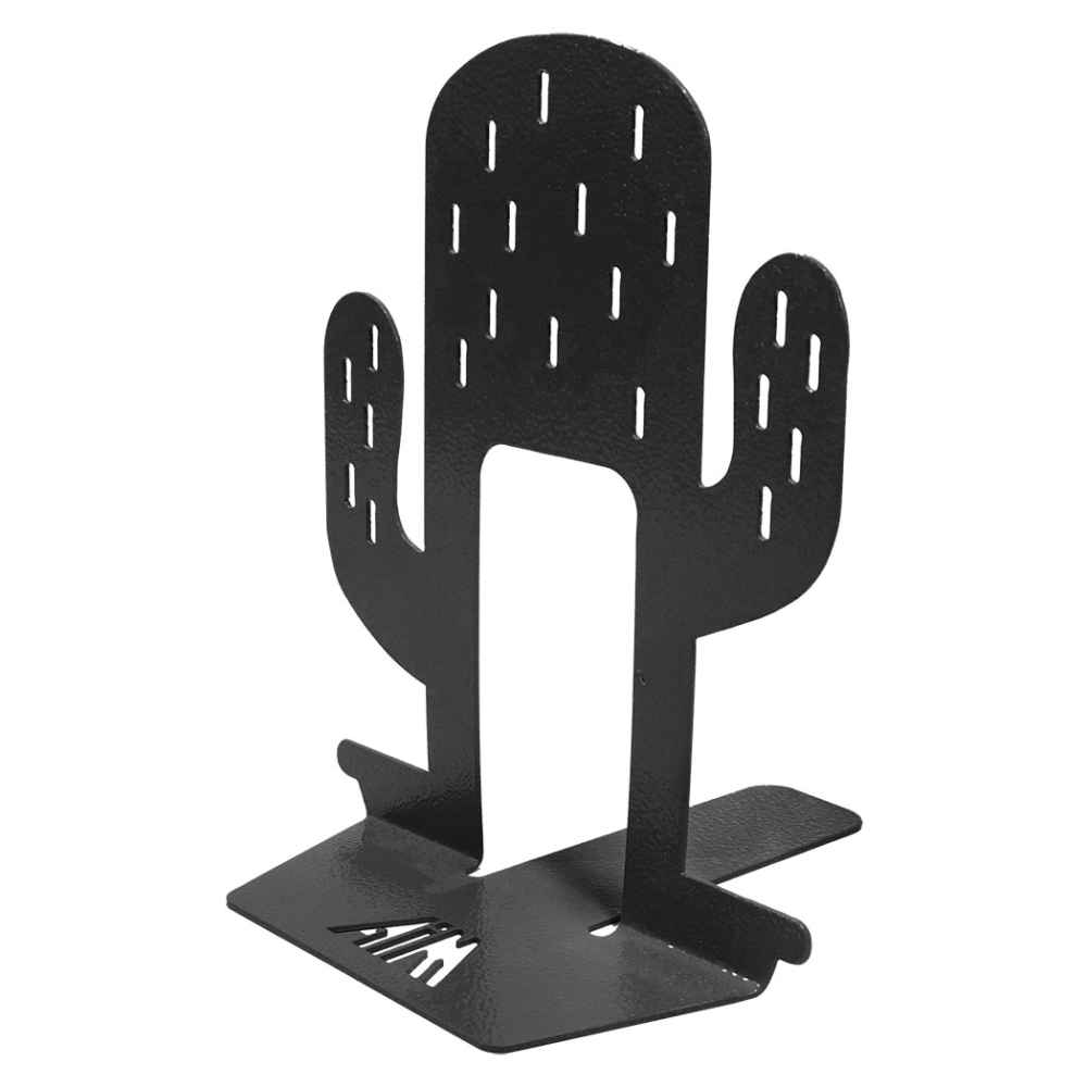 Metal Art Bookend for Shelf with the Design Cactus