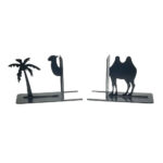 Metal Art Bookend for Shelf with Animal-themed Design Camel