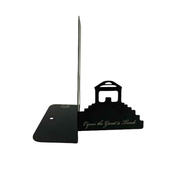 Cyrus the Great's Tomb Design Persian Metal Art Bookend – Ideal for History Enthusiasts