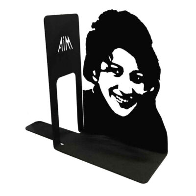 Persian Metal Art Bookend for Shelf with the Face of Forough Farrokhzad