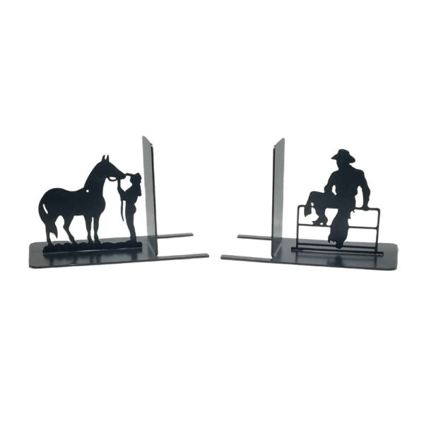 Horse-Themed Metal Art Bookend – Ideal for Rustic or Nature-Inspired Décor