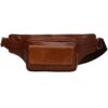 Real Leather Waist Pack with Adjustable Belt for Everyday Essentials