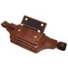 Real Leather Waist Pack with Adjustable Belt for Everyday Essentials