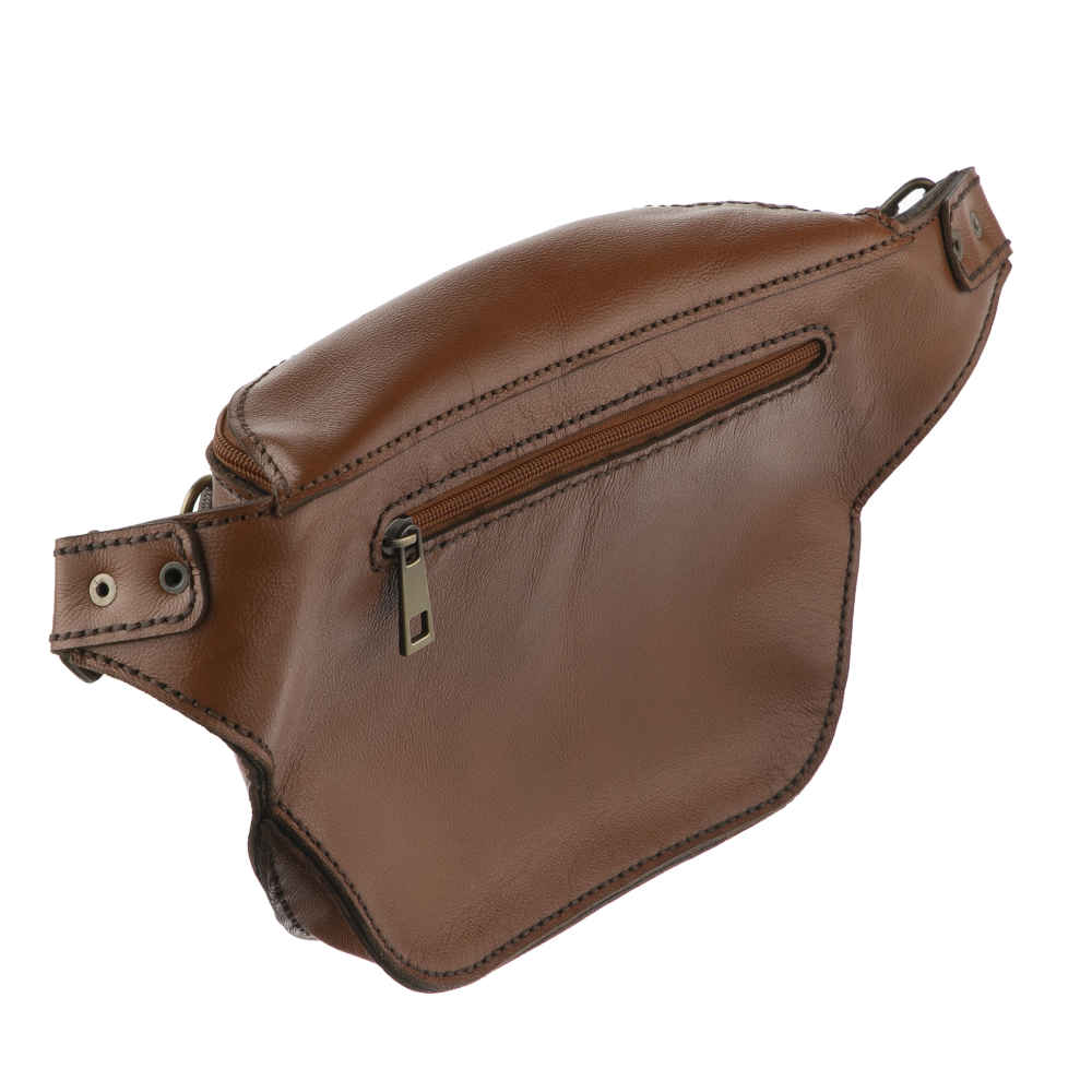 Real Leather Waist Pack with Adjustable Belt – Fashion Statement for Men