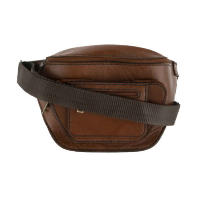 Real Leather Waist Pack with Adjustable Belt – Fashion Statement for Men