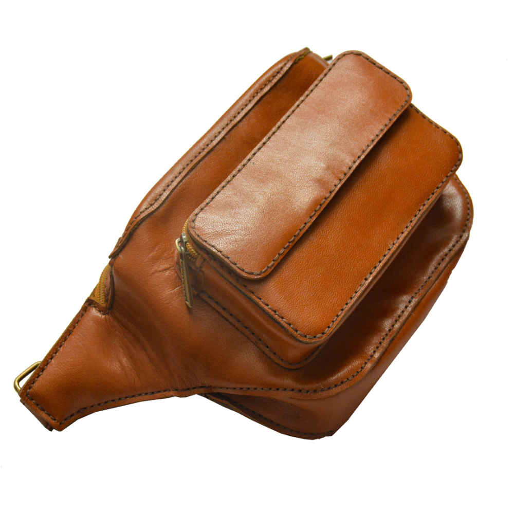 Real Leather Waist Pack with Adjustable Belt – Fashion Statement for Women