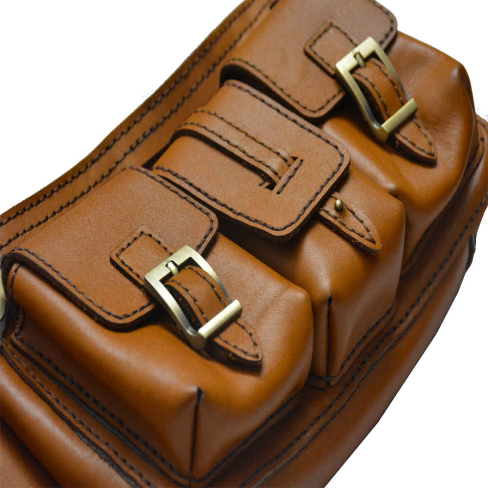 Real Leather Fanny Pack with Adjustable Belt for Men – Great for Travel & Outdoor Use