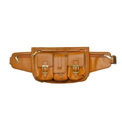 Real Leather Fanny Pack with Adjustable Belt for Men – Great for Travel & Outdoor Use