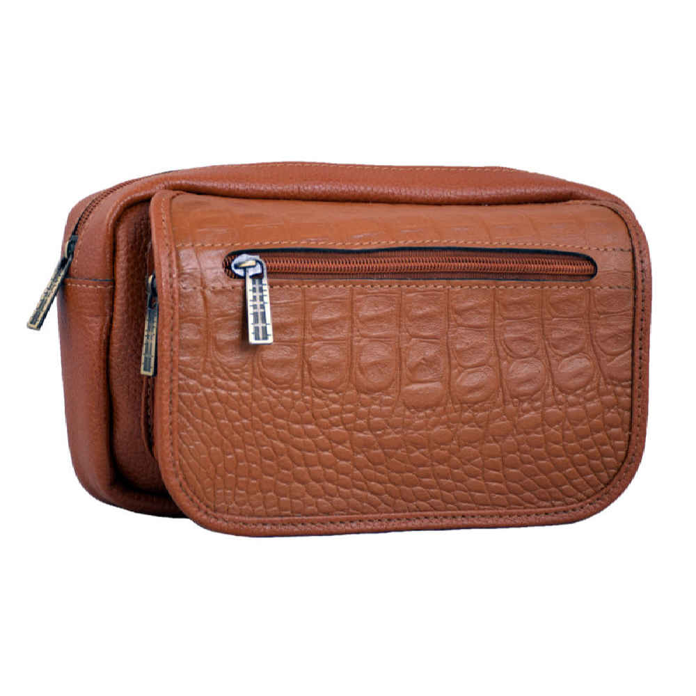 Real Leather Fanny Pack with Adjustable Belt for Everyday Use