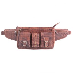 Real Leather Fanny Pack with Adjustable Belt for Men – Perfect for Travel & Outdoor
