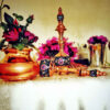 Decorative Copper Bottle Persian Minakari Enamel Reyhan