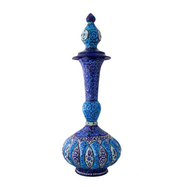 Decorative Copper Bottle Persian Minakari Enamel Saba