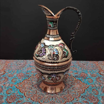 Decorative Pitcher Handcrafted With Persian Minakari Enamel Elika