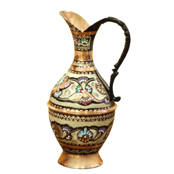 Decorative Pitcher Handcrafted With Persian Minakari Enamel Elika