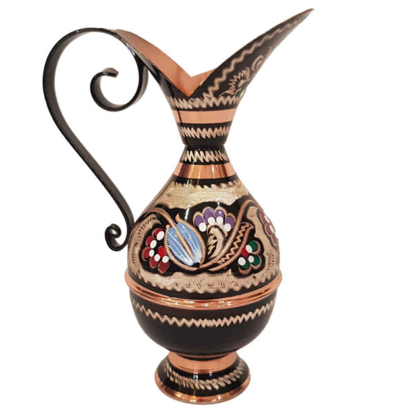 Decorative Pitcher Handcrafted With Persian Minakari Enamel Zaman