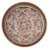 Decorative Copper Tray Hand-Engraved with Persian Artisanal Ilia