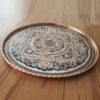 Decorative Copper Tray Hand-Engraved & Hammered with Persian Artisanal Kiana