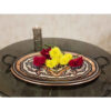 Decorative Copper Tray Hand-Engraved & Hammered with Persian Artisanal Rana