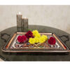 Decorative Copper Tray Hand-Engraved & Hammered with Persian Artisanal Saboura