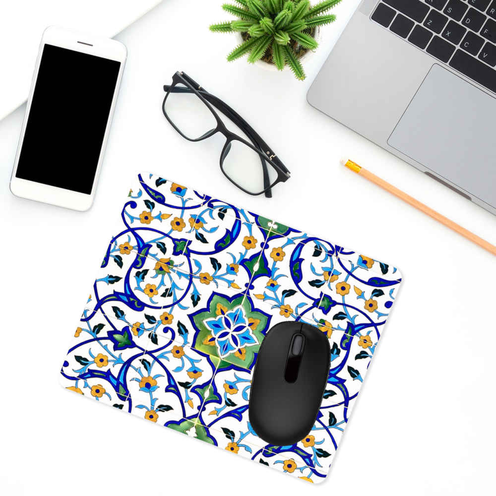Desk Mouse Pad Artisanal Persian Floral Pattern Sonati