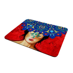 Persian Poem Design Mouse Pad Model Woman