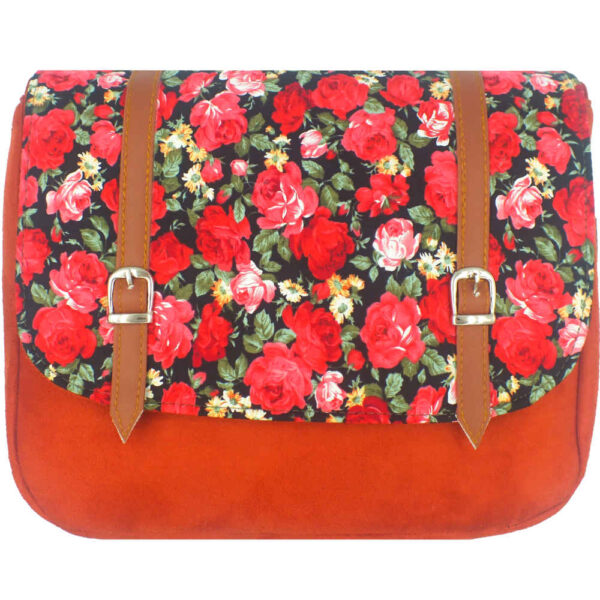 Bohemian Crossbody Shoulder Bag with Floral Pattern