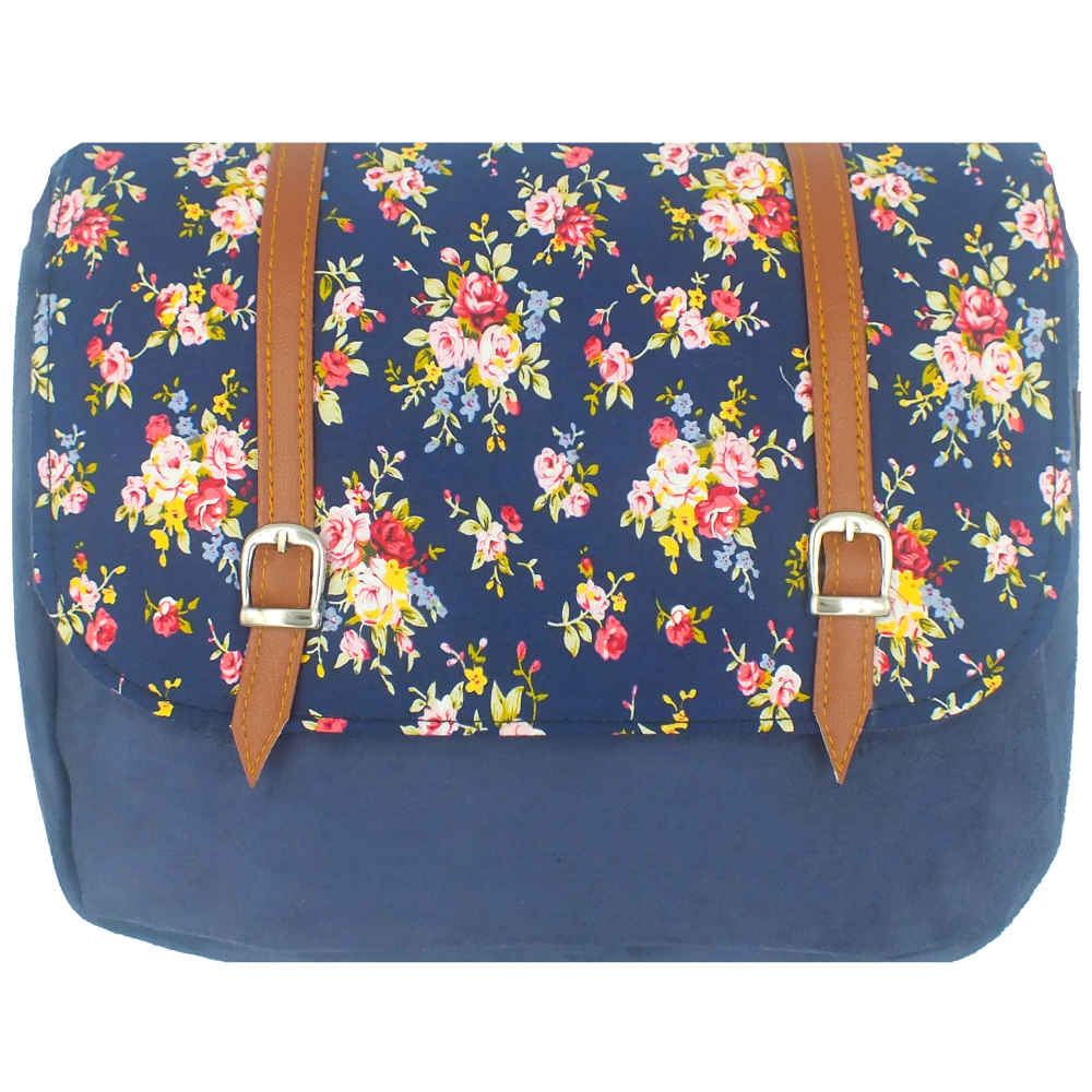 Bohemian Crossbody Shoulder Bag with Floral Pattern