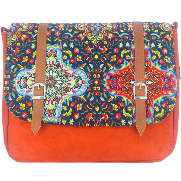 Bohemian Crossbody Shoulder Bag with Persian-Inspired Pattern Sonati