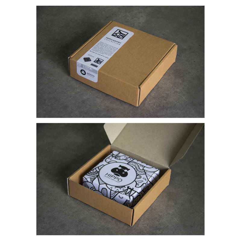 Persian Cement Ashtray – Modern Square Shape Hich Calligraphy