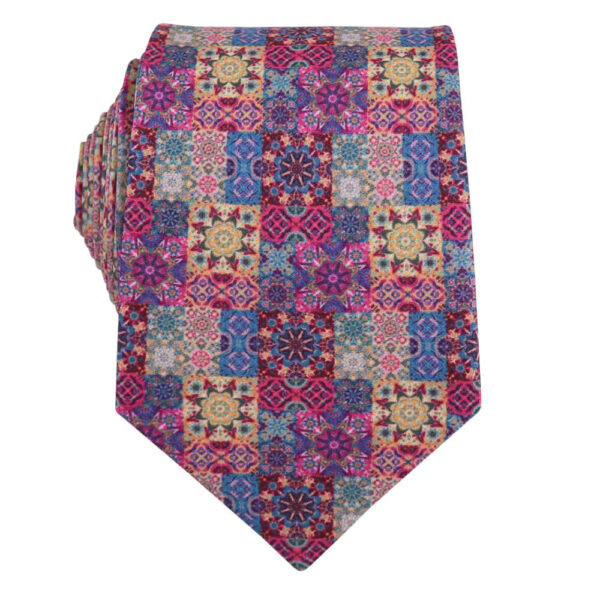 Men's Necktie - Persian Inspired Artistic Elegance Kaleidoscope Dara