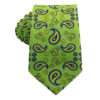 Men's Necktie - Persian Inspired Artistic Elegance Paisley in Green