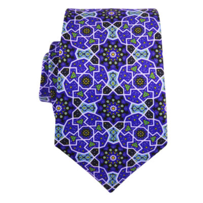 Men’s Necktie – Persian Inspired Artistic Elegance Kaleidoscope Tile