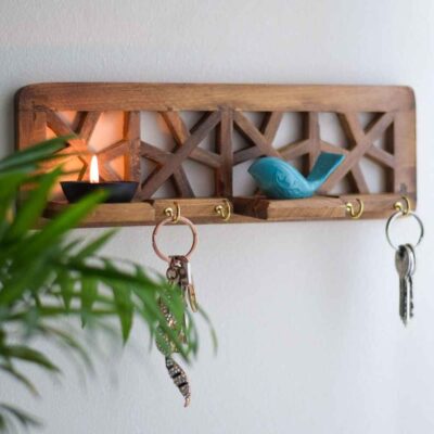 Decorative Wall Key Holder with the Deign Prandeh