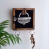 Decorative Wall Key Holder with the Deign Silver