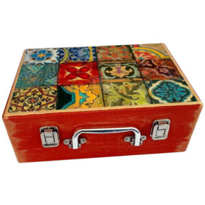 Wooden Box for Gift Giving with Persian Inspired Pattern Sonati